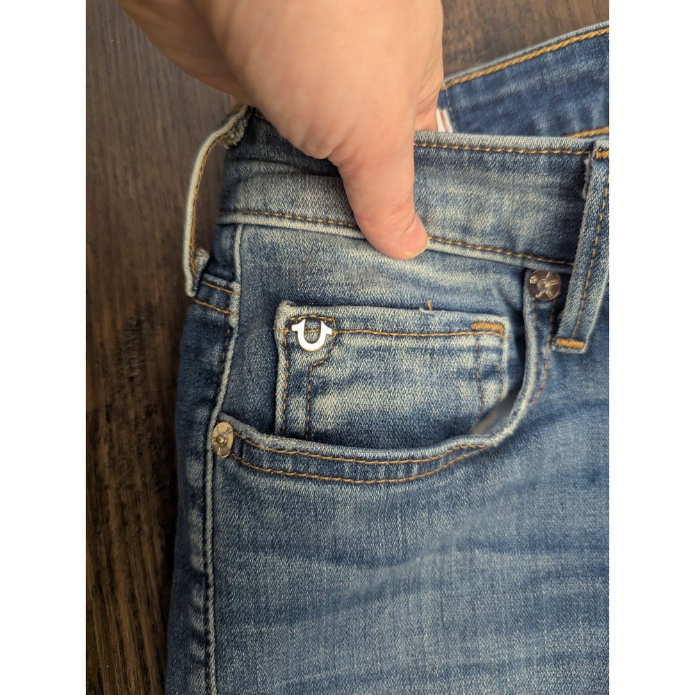 True Religion Jeans Womens 27 Jennie Curvy Mid Rise Super Skinny Blue‎ Stretch - Picture 7 of 15